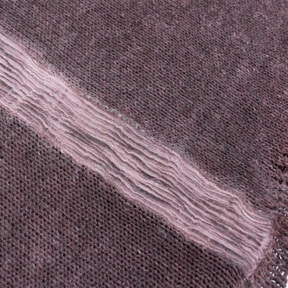 Grizas Washed Linen Sweater Oversized Purple Brown Lagenlook Boho - Picture 13 of 16